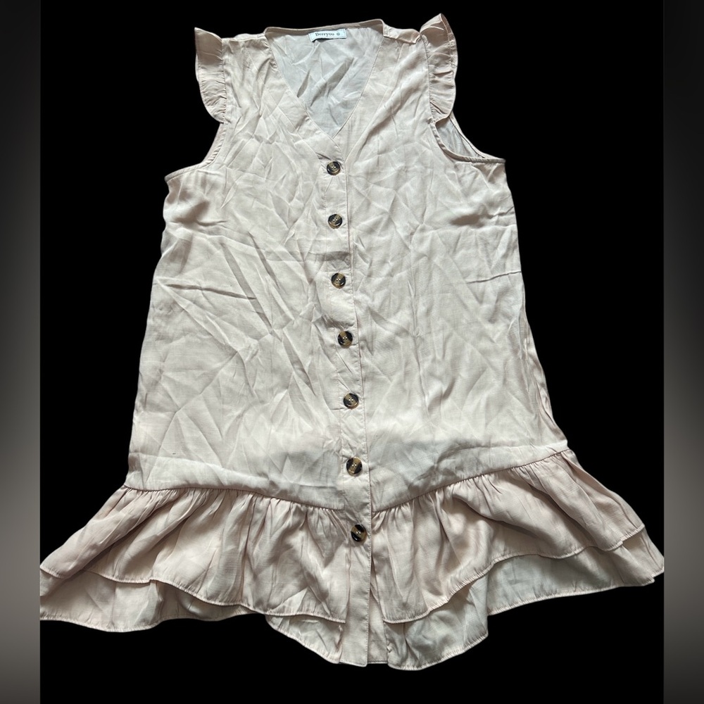 Berryou Girls Sleeveless Ruffled Dress XL